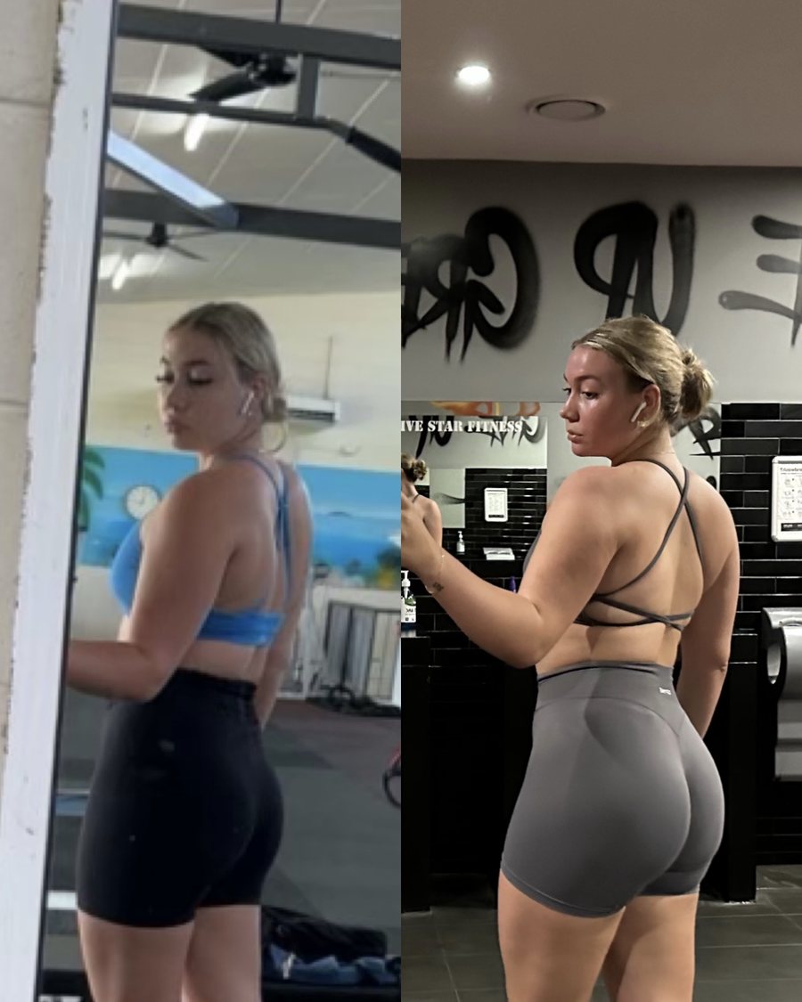 Client transformation after 4 months of strength training