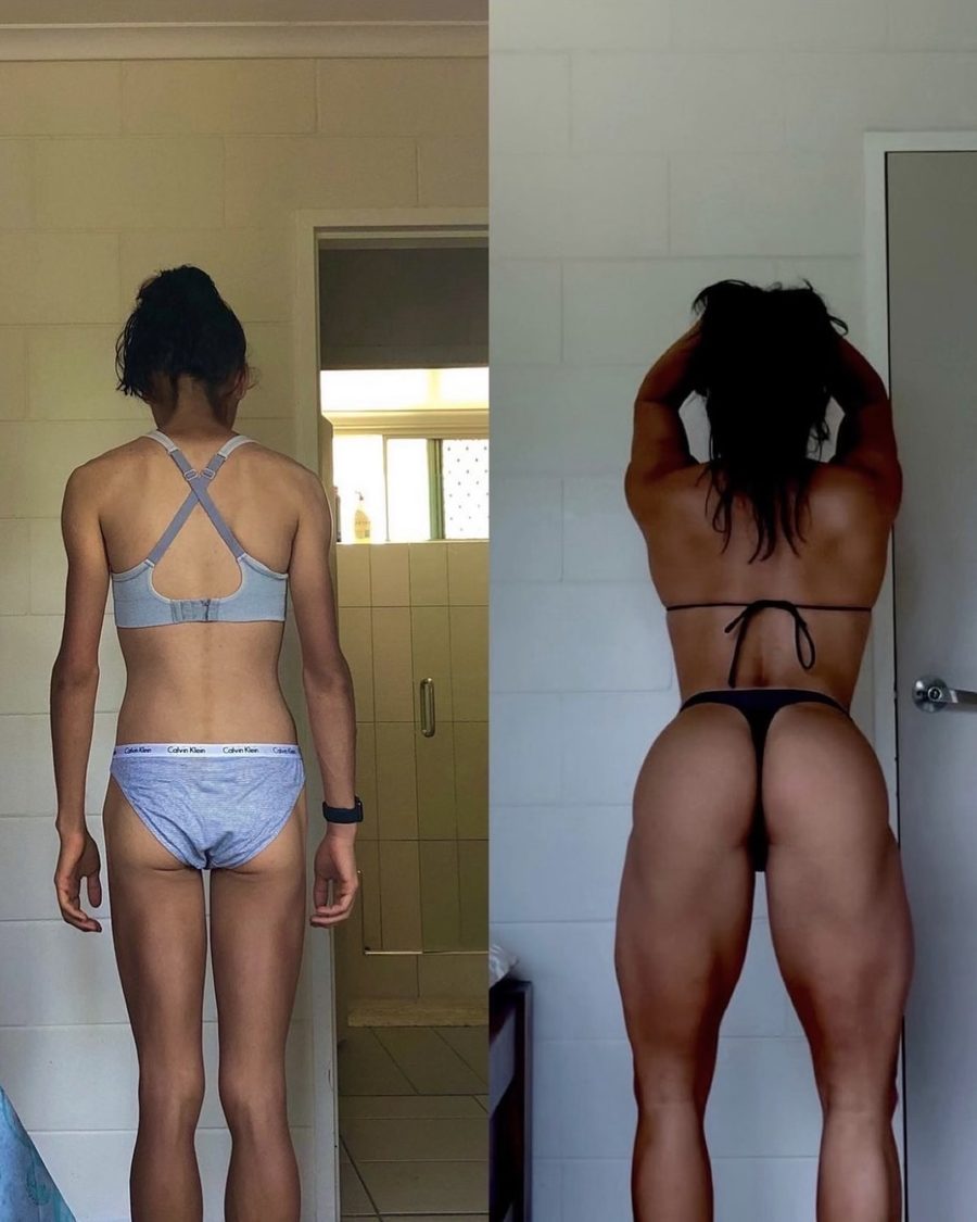 Client transformation after 14 months of strength training